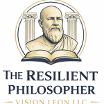 Logo featuring a philosopher's bust